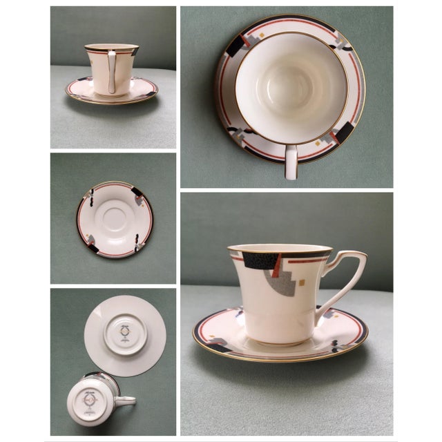 1990’s Noritake “Awareness” Place Setting Dinner Set- 30 Pieces For Sale - Image 10 of 13
