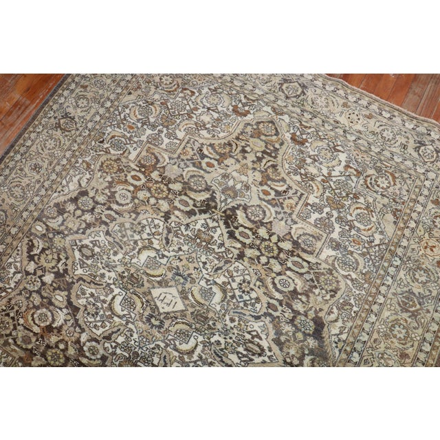 Textile Antique Zabihi Collection Persian Malayer Brown Corridor Runner - 5'5" x 17'6" For Sale - Image 7 of 12