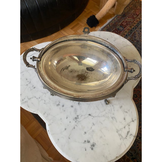 Metal 19th Century Large English Silverplate Dome Server For Sale - Image 7 of 11