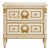 Louis XVI Italian Nightstand in Glazed White & Gold Leaf For Sale