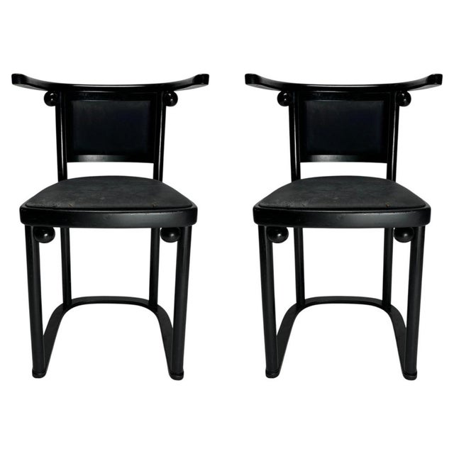 Wood Fledermaus Chairs by Josef Hoffmann, 1905, Set of 2 For Sale - Image 7 of 7