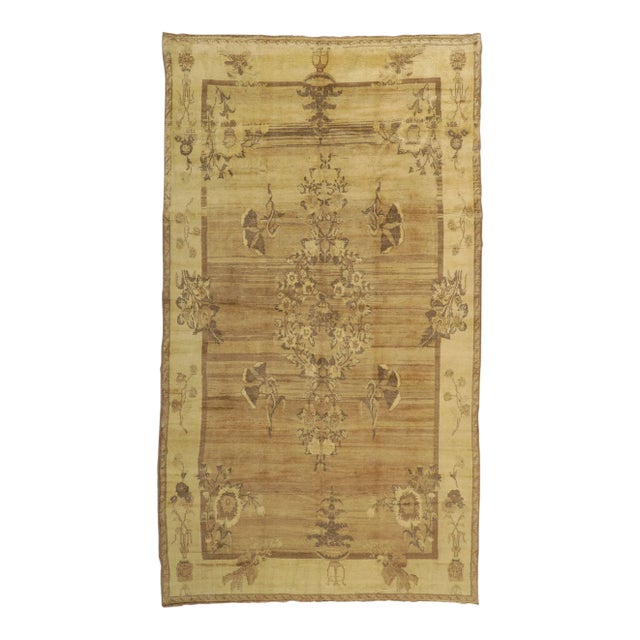 Vintage Turkish Oushak Rug - 06'06 X 11'06 For Sale