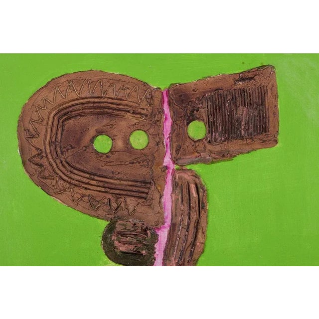 Modern Leopold Falkowski, Abstract Figure, 1970s, Oil/Mixed Media on Board For Sale - Image 3 of 9