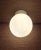 Mid-Century Modern Mid-Century German Flat Ceiling Lamp with Cream White Plastic Base and Opaque White Spherical Shade by Robert Zimmermann, 1960s For Sale - Image 3 of 8