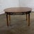 Wood Mid-20th Century MCM to Campaign Style Round to Oval Expanding Dining Table Attributed to Tung Si Collection by Hickory Manufacturing For Sale - Image 7 of 18