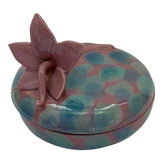 Mid-Century Royal Haeger Flower Dish With Lid For Sale
