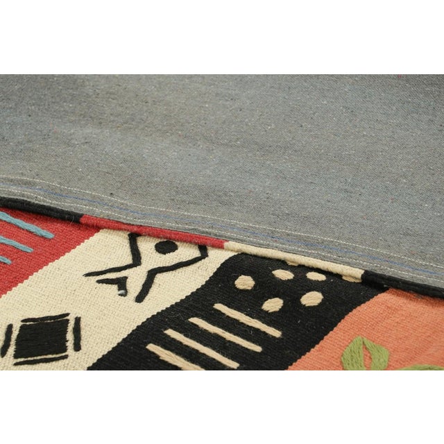 Textile Rug & Kilim’s Suzani Style Kilim With Stripes and Tribal Geometric Patterns For Sale - Image 7 of 7