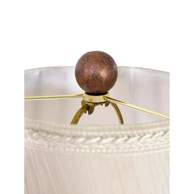 Bronze Pair of Hand-Forged Metal and Glass Tray Table Floor Lamps For Sale - Image 8 of 18