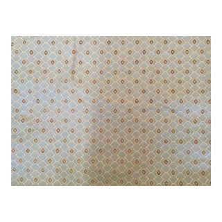 Abstract Pale Blue and Brown Patterned Fabric- 6 Yards For Sale