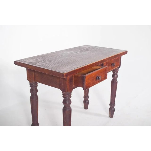 Portuguese Rustic Pine Kitchen Dining Table, 1950 For Sale - Image 9 of 10