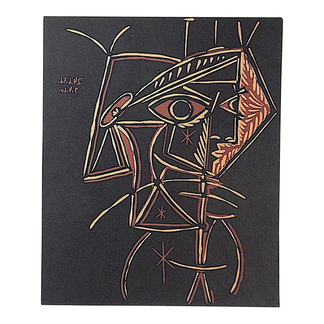 Vintage Picasso Lithograph-"Tete De Femme" For Sale