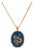 Guardian Snake Blue Enamel Gold Necklace For Sale