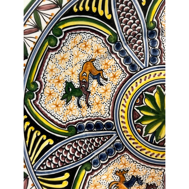 Olive Coimbra Ceramic - Hand Painted Portuguese Plate 2 For Sale - Image 8 of 12