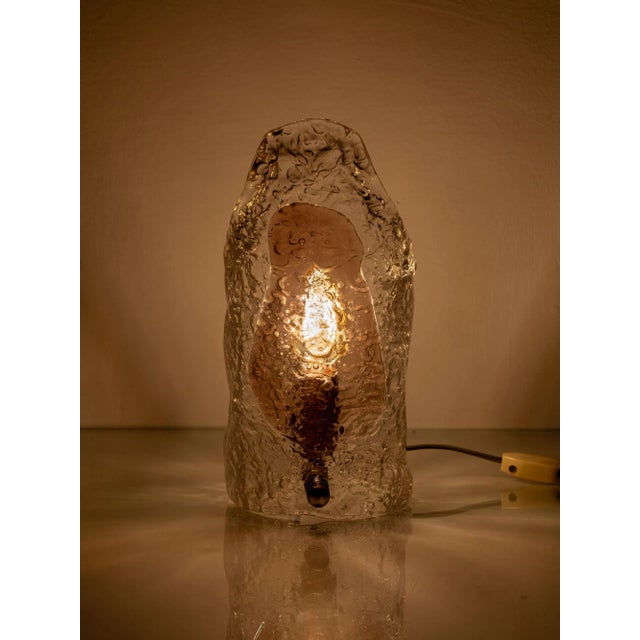 Sculptural Hand-Blown Glass Table Lamp in the style of Murano, 1970s For Sale - Image 13 of 14