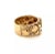 This is a vintage wide band ring, it is crafted from 14k yellow gold featuring and front half with the nugget style. The...