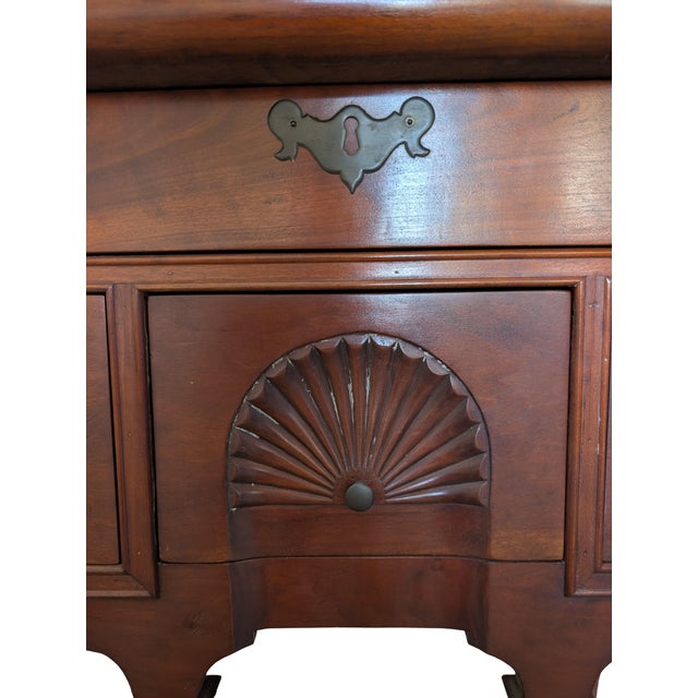 Wood Late 20th Century Eldred Wheeler Slate Top Queen Anne Lowboy For Sale - Image 7 of 14