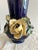 Antique Tall French Barbotine Majolica Vase Applied Rose Vase. Stamped with number 48 on bottom. In wonderful condition....