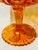 American Vintage Fenton Carnival Glass Compote in Iridescent Amber 8" Tall For Sale - Image 3 of 9