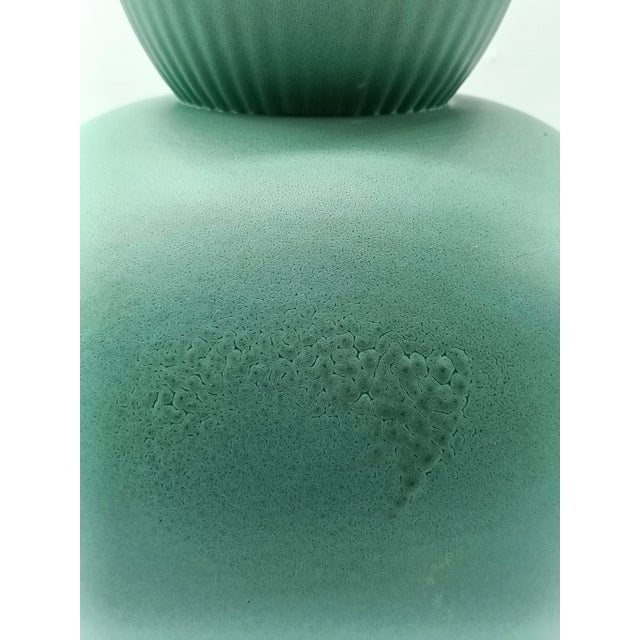 Ceramic Vintage Green Ceramic Vase by Giovanni Gariboldi for Richard Ginori, 1950s For Sale - Image 7 of 9
