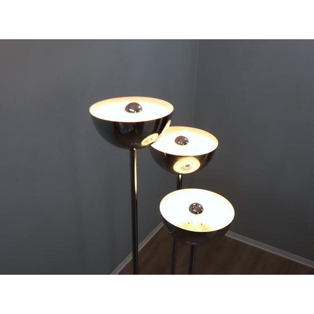 Space Age Italian Chrome 3-Column Floor Lamp from Lamperti, 1970s For Sale - Image 12 of 17