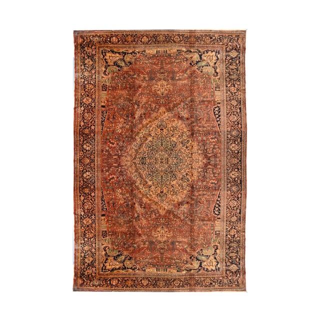 Antique Persian Farahan Sarouk Rug 12'0'' X 19'6'' For Sale - Image 4 of 4