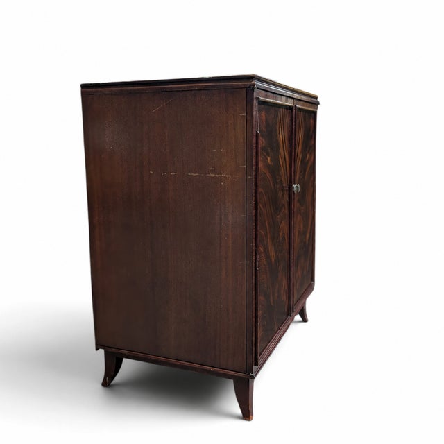 Vintage Flame Mahogany Two-Door Storage Cabinet For Sale - Image 10 of 12