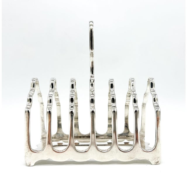 Metal Vintage English Silver-Plated Toast Rack – Traditional / English Country For Sale - Image 7 of 11
