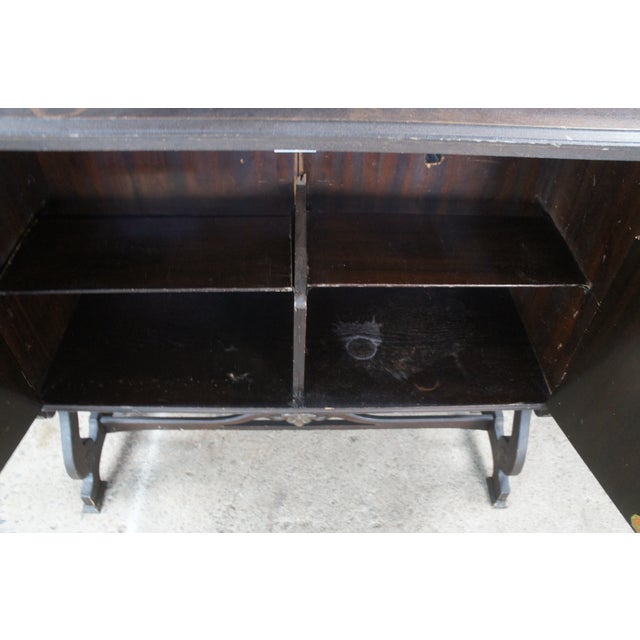 Antique Victorian Udell Works Walnut Record Cabinet Console Sideboard 42" For Sale - Image 10 of 12