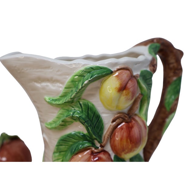 Vintage Whimsical Ceramic Peach Still-Life Collection Omnibus Pitcher, Barbara Eigen Platter & Peaches For Sale - Image 15 of 18