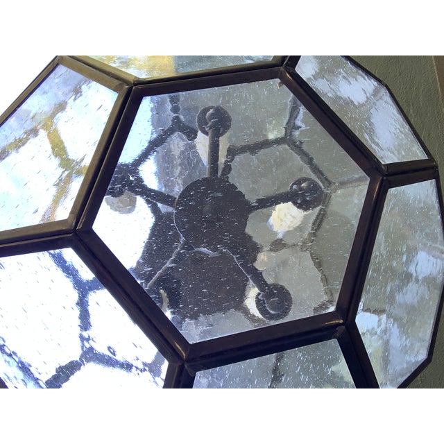 24" Diameter Honeycomb Lantern W/Seeded Glass For Sale In Los Angeles - Image 6 of 7