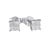 Holding eight beautiful princess-cut diamonds in an invisible pattern, these stud earrings also features 10 karat of white...