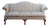 1990s Ethan Allen Chippendale Camelback Sofa in Silver-Champagne Silk Damask For Sale
