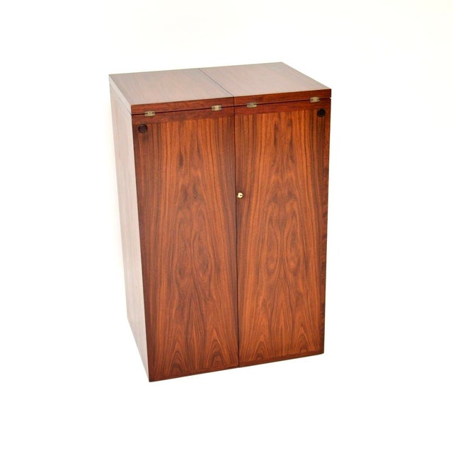 Dyrlund Danish Captain's Bar attributed to Reno Wahl Iversen for Dyrlund, 1960s For Sale - Image 4 of 14