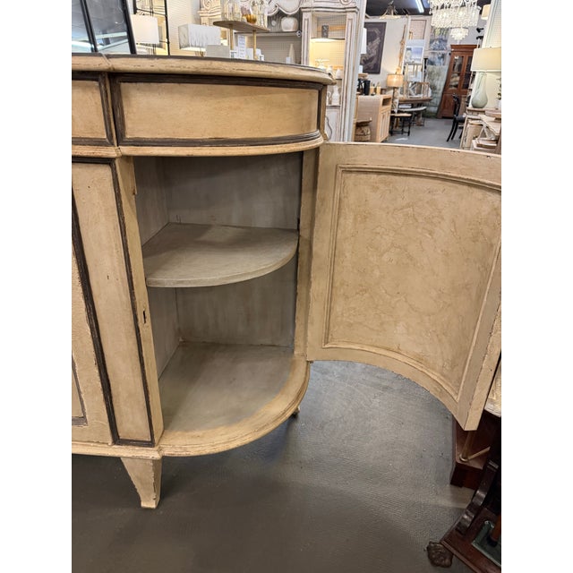 Mid 20th Century Italian Louis XVI Style Painted Demilune Sideboards For Sale - Image 5 of 6