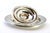 Oval Butter Dish in Guilloche Silver with Elliptical Grooved Knob Lid and Monogram Card For Sale - Image 6 of 10