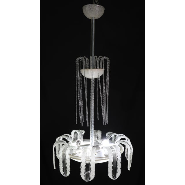 Museal Art Decò Ercole Barovier Murano Glass Chandelier, 1930 For Sale - Image 4 of 18