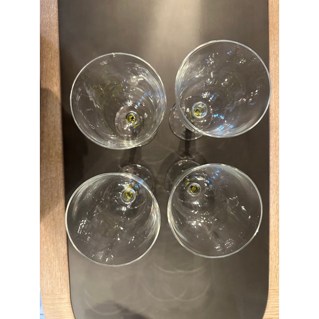 Vintage Air Twisted Stemed Wine Glasses by Nadal - Set of 4 For Sale In Boston - Image 6 of 8