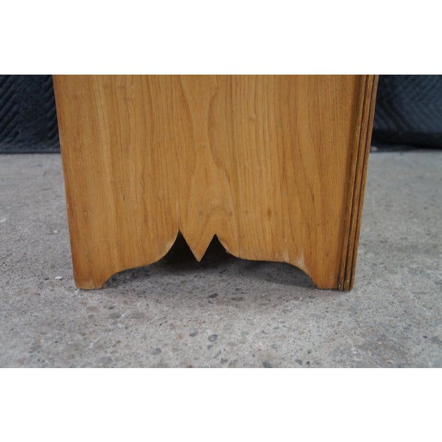 Brown Antique Oak Country Farmhouse Dry Sink Drybar Washstand Cabinet Stand For Sale - Image 8 of 11