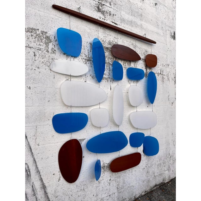 Vintage 1960s Modernist Inspired Handcrafted Hanging Wall Sculpture / Room Divider by New Zealand Artist Andrew Reid....