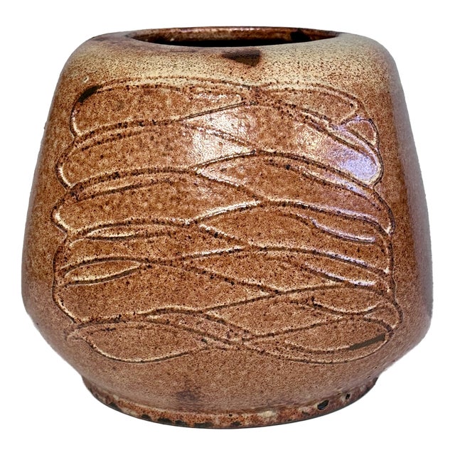 Modernist Sculptural Studio Ceramic Art Vase from Helma Klett, Germany, 1950s For Sale