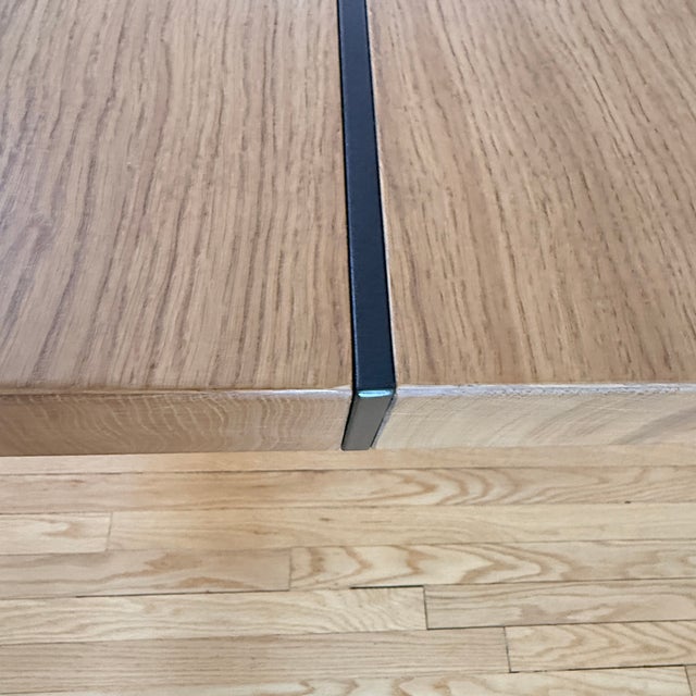 Farmhouse Mihaela Oak Dining Table For Sale - Image 3 of 11