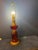1940s 1940s Paul Hanson Red Glass Brass Table Lamp For Sale - Image 5 of 11