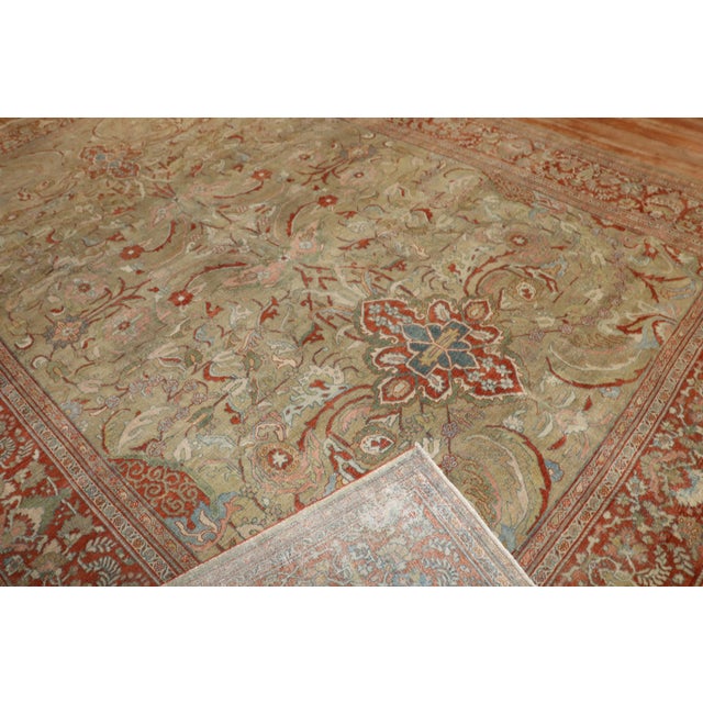 Persian Antique Zabihi Collection Persian Sarouk Ferahan Rug - 8'8" x 11'7" For Sale - Image 3 of 12