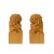 Figurative Chinese Pair Wood Carved Mini Foo Dogs Lions FengShui Figures For Sale - Image 3 of 6
