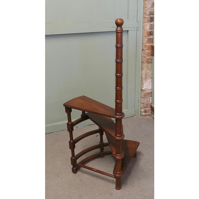 Vintage Spiral Library Steps, 1970 For Sale - Image 4 of 7