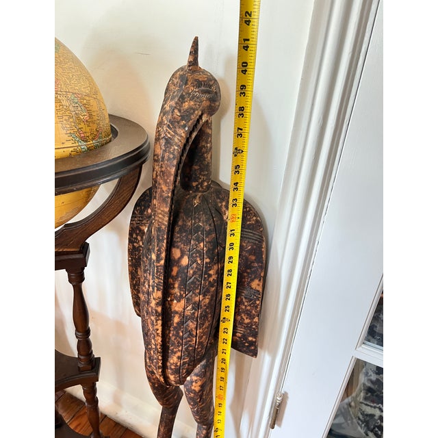 Brown Early 20th Century West African Senufo-Style Sejen Carved Wood Hornbill Sculptures - Pair For Sale - Image 8 of 11