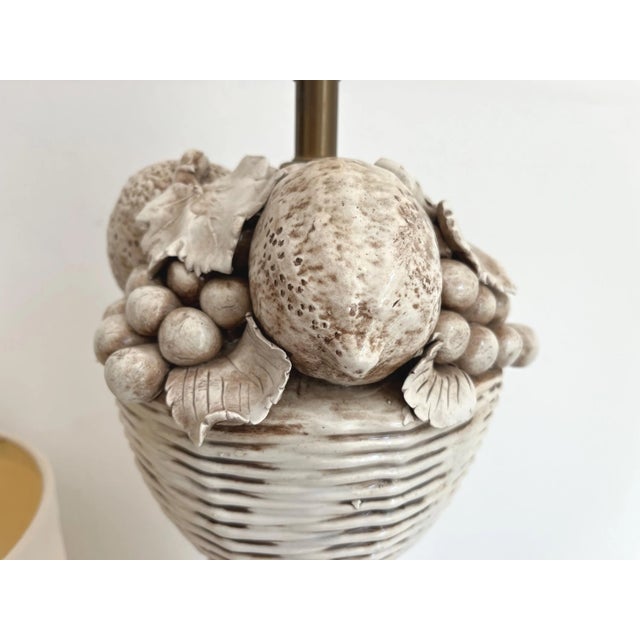 Cream Figural Head Lamp & Shade For Sale - Image 8 of 12