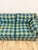 Wood Vintage MCM Retro Plaid Sofa in Electric Blue and Green With Nailhead Trim For Sale - Image 7 of 13