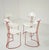 Mid-Century Modern Italian Red and White Metal and Wood Chairs, 1980s, Set of 4 For Sale - Image 12 of 16