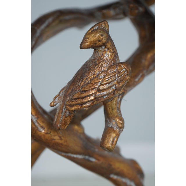 Pair Maitland Smith Faux Branch Form Marble Top Pedestals For Sale - Image 14 of 15